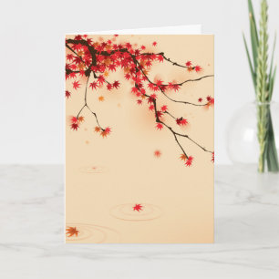 Cartão Arte de outono do Japão