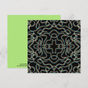 Cartão Arte de Padrão de Rolo de Fita Colorida de Arco-Ír
