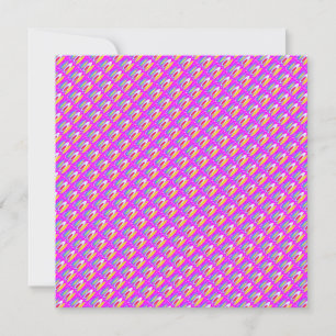 Cartão Arte de padrão oval em cores mistas, moderno bril