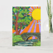 Arte de paisagem de bosque ribeirinho