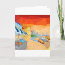 Arte de paisagem do pôr do sol na praia