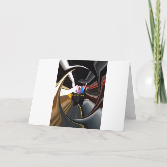 Cartão Arte de Papel de carta do Tea Mug Life abstrato (Frente)