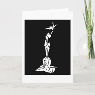 Cartão Arte de papel dobrável originami