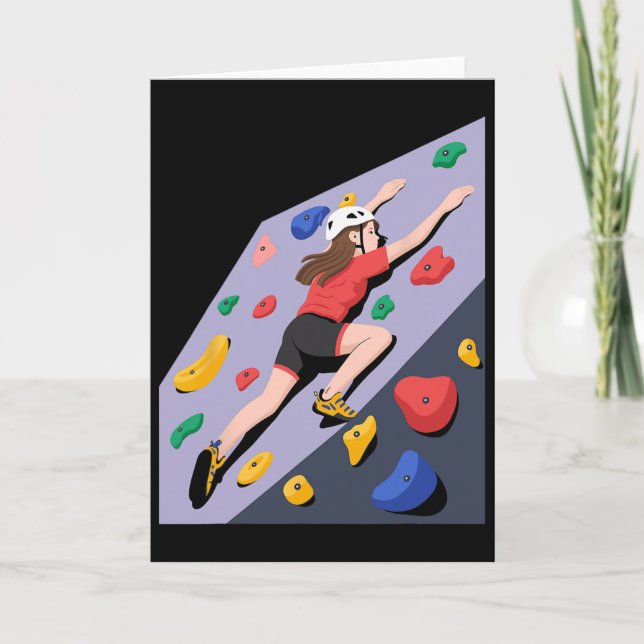 Cartão Arte de Parede de Escalada em Rocha Indoor (Frente)