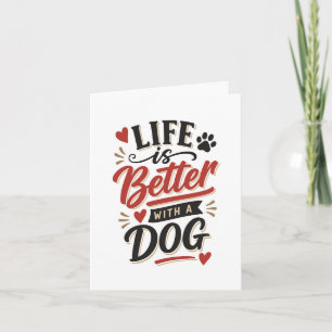 Cartão Arte de Parede para Amantes de Cachorros - A Vida