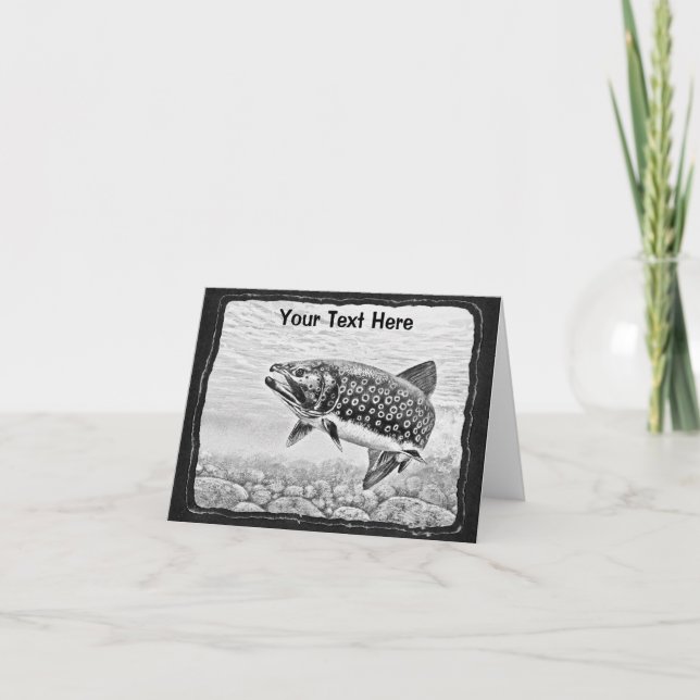Cartão Arte de Pesca de Trutas (Frente)