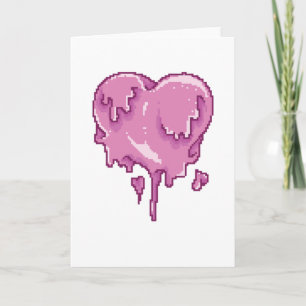 Cartão Arte de Pixel Amor Derretido