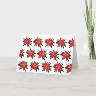 Cartão Arte de Poinsettia para Caridade