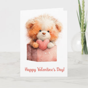 Cartão Arte de Presente do Dia dos Namorados do Urso Doce