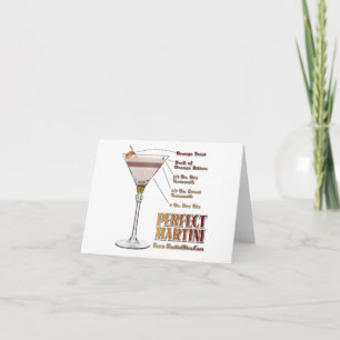 Cartão Arte de recebimento de coquetéis de Martini perfei