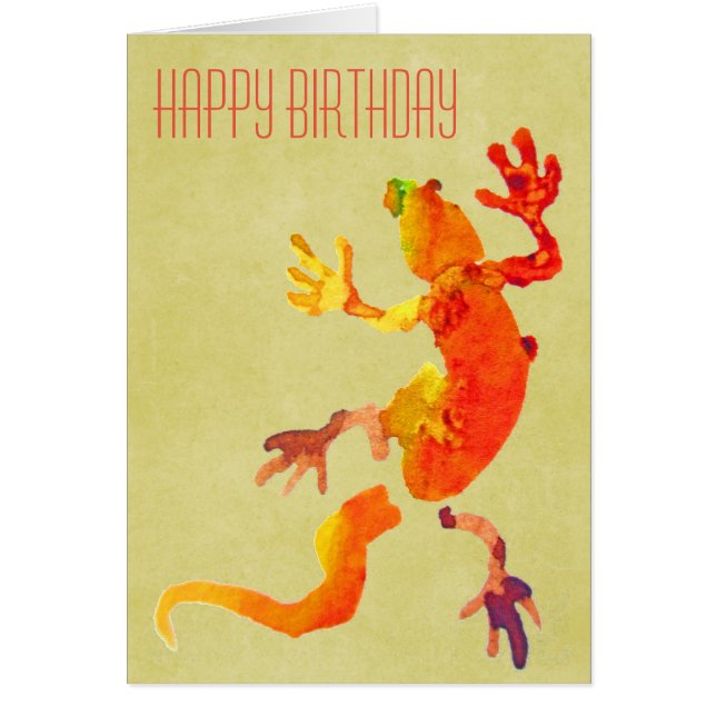 Cartão Arte de répteis de lagartixa-branca (Frente)