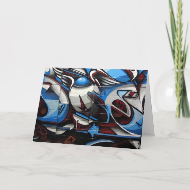 Cartão arte de rua azul (Frente)
