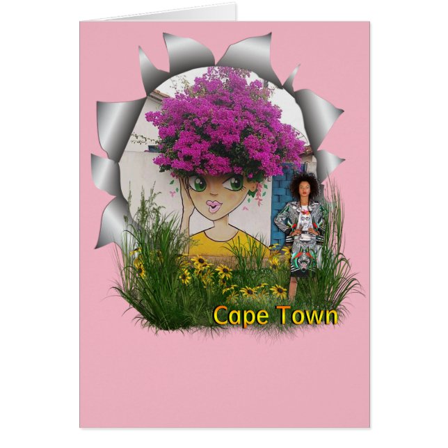 Cartão Arte de rua criativa na Cidade do Cabo (Frente)