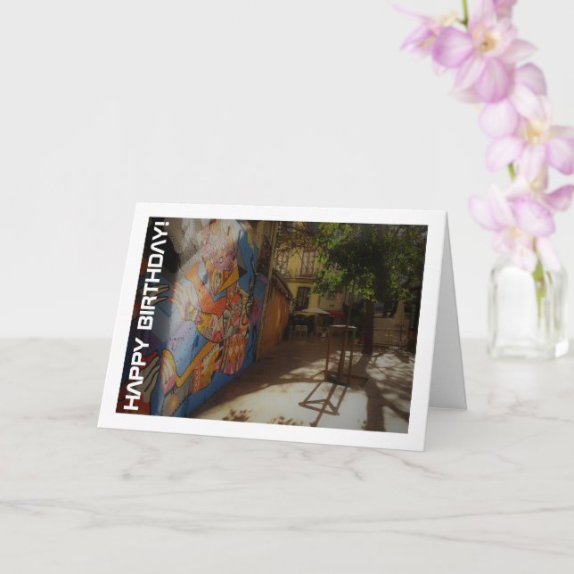 Cartão Arte de Rua Valenciano, Espanha (Orquídea)