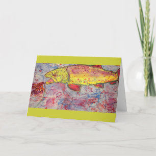 Cartão arte de trutas