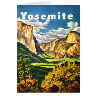 Cartão Arte de Viagem do Parque Nacional de Yosemite