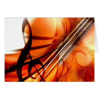 Cartão Arte de Violino Abstrato