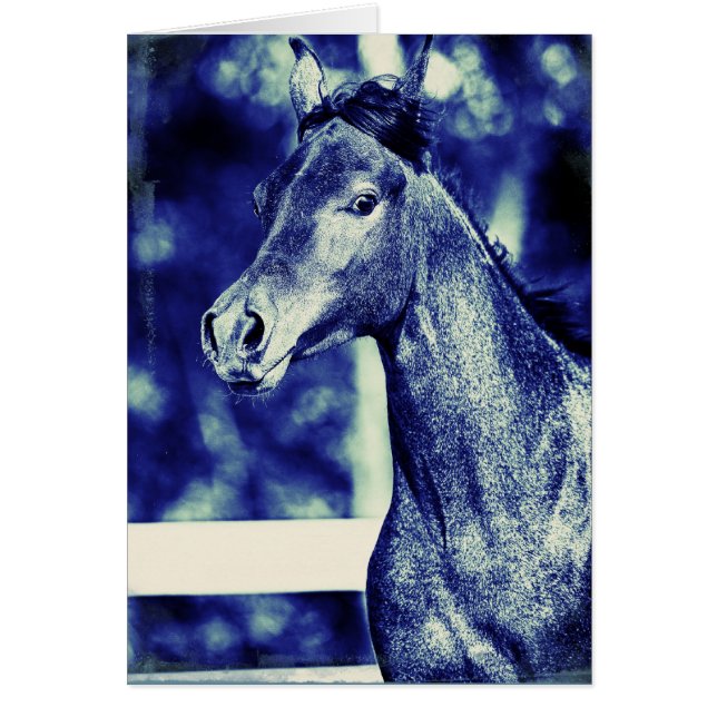 Cartão Arte Digital Árabe Azul (Frente)