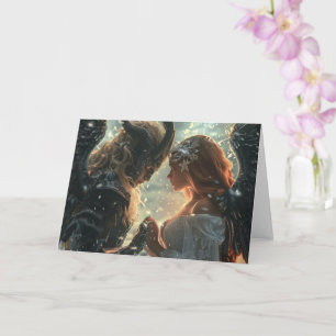 Cartão Arte Digital de Amor Verdadeiro