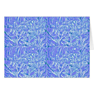 Cartão Arte digital "floral" azul por Ní Bhroin