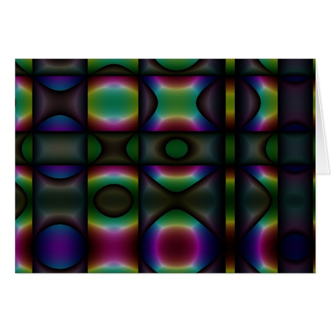 Cartão Arte Digital XO Abstrato (Frente Horizontal)