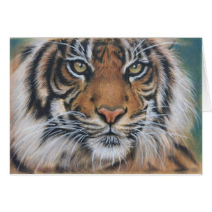 Cartão Arte do animal dos animais selvagens do tigre