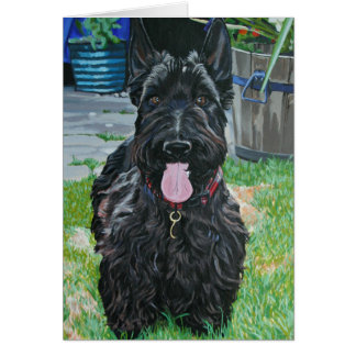 Cartão Arte do cão do Scottie