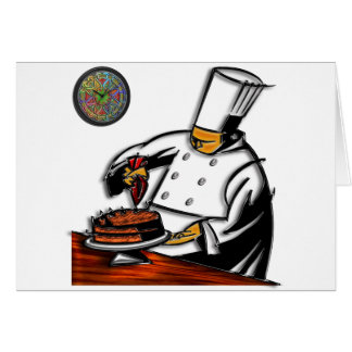 Cartão Arte do cozinheiro chefe de pastelaria