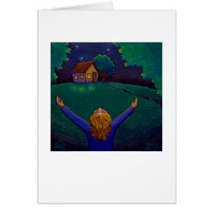 Cartão Arte do divertimento da aceitação da felicidade 