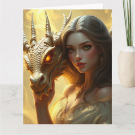 Cartão Arte do Dragão Místico