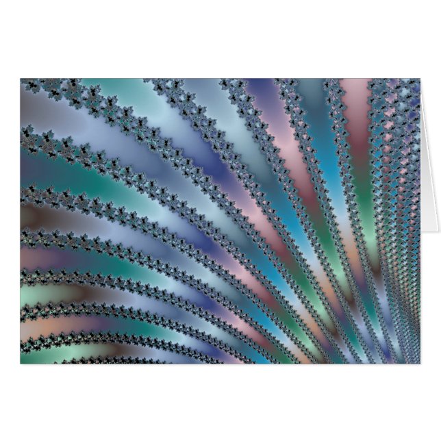 Cartão Arte do Fractal dos dedos (Frente Horizontal)