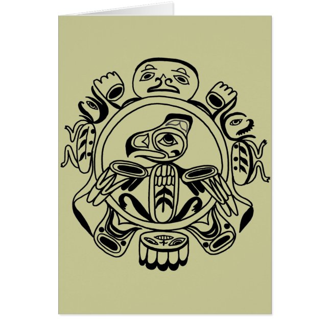 Cartão Arte do Haida - design de Haidia do americano de (Frente)