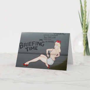 Cartão Arte do nariz do tempo de instrução B-25