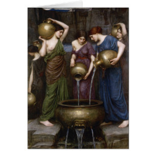 Cartão Arte do PreRaphaelite de Danaides do Waterhouse
