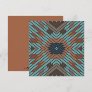 Cartão Arte e Cores Padrão Tribal do Sudoeste Americano