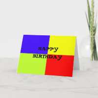 Arte em Bloco Colorida Feliz Aniversário
