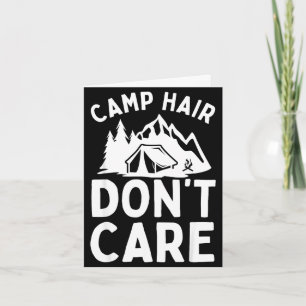 Cartão Arte engraçada de camping para homens e mulheres c