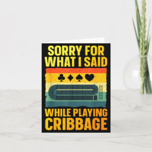 Cartão Arte engraçada de cribbage para homens e mulheres 