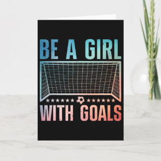 Cartão Arte engraçada de futebol para mulheres, jogadoras