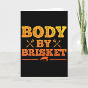 Cartão Arte engraçada de grelhado de carne para homens mu