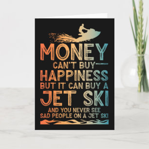 Cartão Arte engraçada de Jet Ski para homens mulheres cri