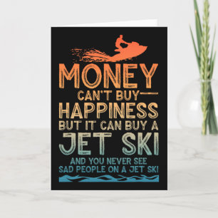 Cartão Arte engraçada de Jet Ski para homens mulheres cri