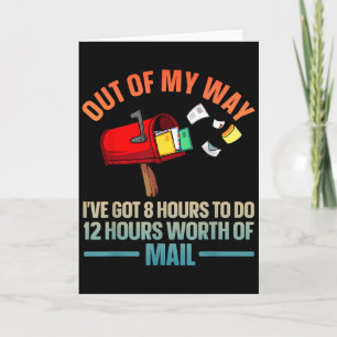 Cartão Arte engraçada de trabalhador postal para homens e