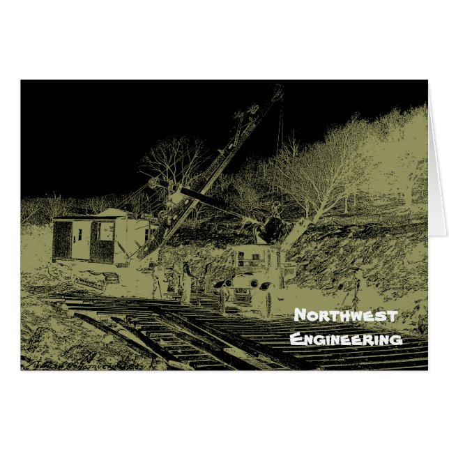 CARTÃO ARTE ESCURA DO OPERADOR DE ENGENHARIA DO NORDESTE (Frente Horizontal)