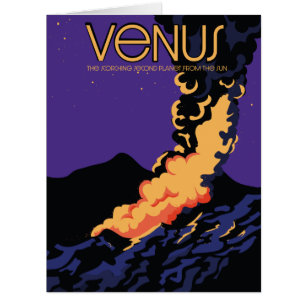 Cartão Arte espacial do planeta Vênus