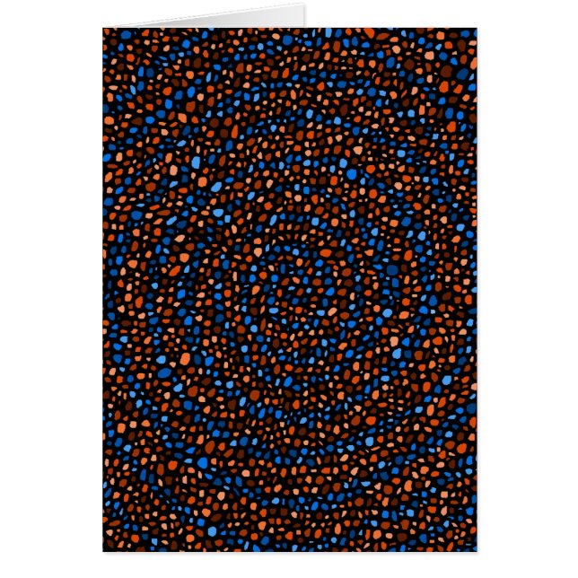 Cartão Arte espiral de Digitas dos círculos (Frente)