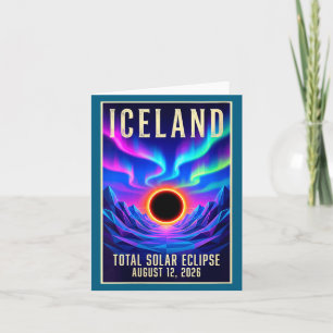 Cartão Arte Feminino Eclipse Solar 2026 Totalidade 12 de