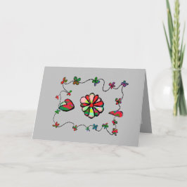 Cartão Arte Floral Folclórica