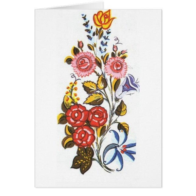 Cartão Arte folclórica da Hungria do Sul (Frente)