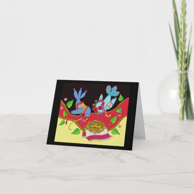 Cartão Arte Folclórica Ucraniana Birds (Frente)